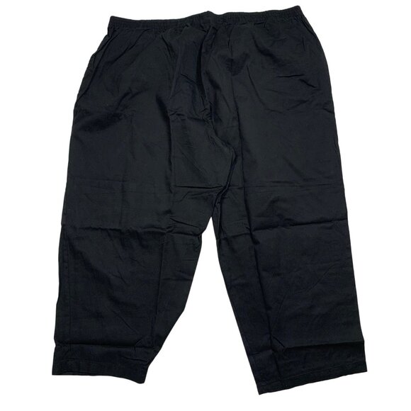 Only Necessities Black Elastic Waist Plus Size Womens Pants 32WP - Picture 3 of 6